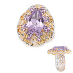 Lavendel-Amethyst-Silberring (Gems en Vogue)
