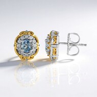 Pendientes en plata con Aguamarina (Gems en Vogue)