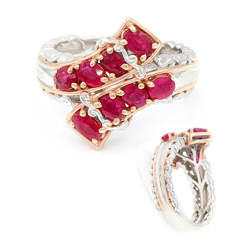 Bague en argent et Rubis de Birmanie (Gems en Vogue)