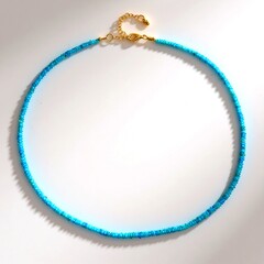 Collana in argento con Opale Blu dell'Etiopia