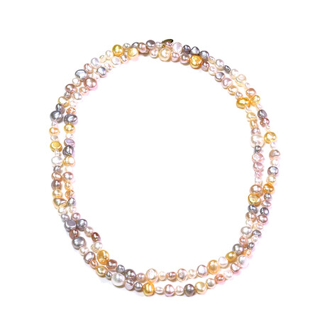 Collana in argento con Perla d'Acqua Dolce Bianca (TPC)