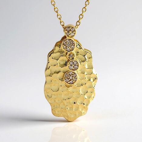 Collana in argento con Diamante Champagne I2