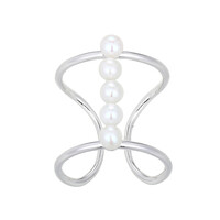 Anello in argento con Perla d'Acqua Dolce Bianca