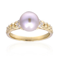 Anillo en oro con Perla rosa Freshwater (CIRARI)