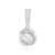 Zilveren hanger met een zirkoon
