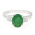 Zilveren ring met een Bahia-smaragd