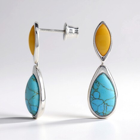 Orecchini in argento con Turchese (dagen)