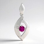 Ciondolo in argento con Granato Roshoite (Pallanova)