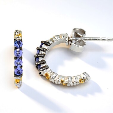 Pendientes en plata con Tanzanita (Gems en Vogue)