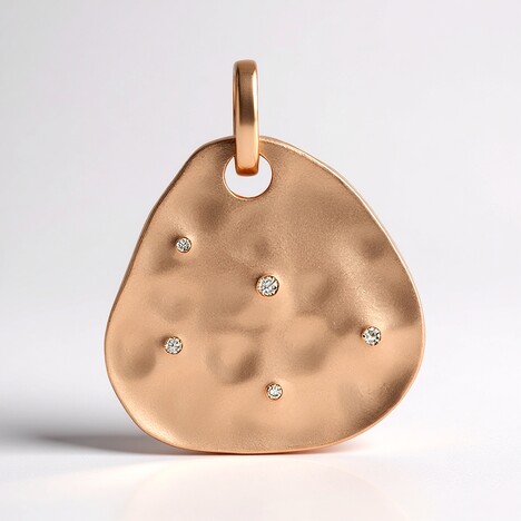 Ciondolo in argento con Diamante Argyle Rose de France I1 (Annette)