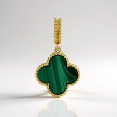 Ciondolo in argento con Malachite (Adela Silber)