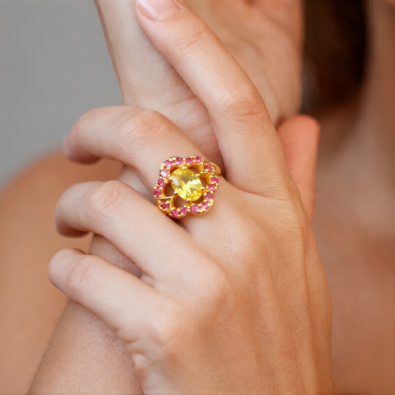 Gelber Beryll-Silberring