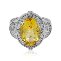 Anello in argento con Citrino