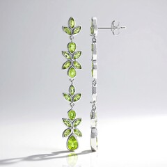 Orecchini in argento con Peridoto della Birmania