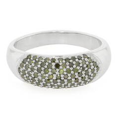 Anello placcato in platino con Diamante Fancy