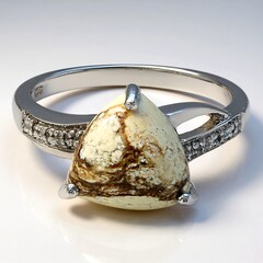 Anello in argento con Magnesite