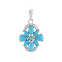 Pendentif en argent et Turquoise Sleeping Beauty