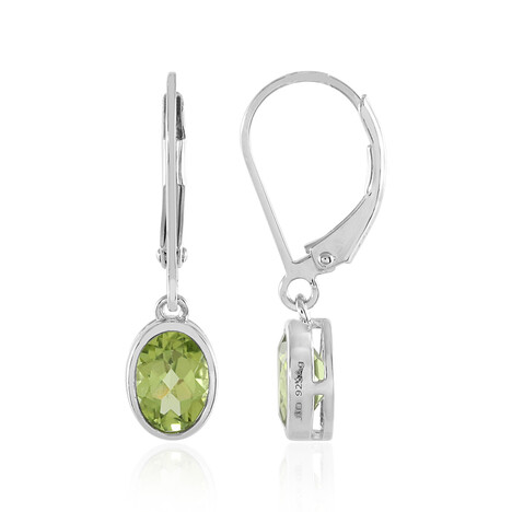 Peridot-Silberohrringe