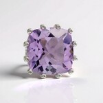 Ciondolo in argento con Ametista Rose de France