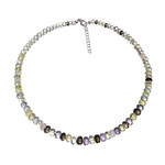 Zilveren halsketting met amethisten