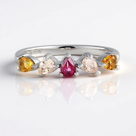 Anello in argento con Topazio Rosa