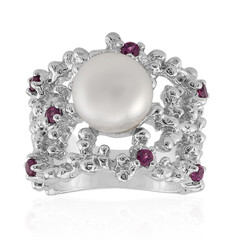 Zilveren ring met een zoetwater kweekparel (TPC)