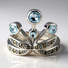 Anello in argento con Topazio Blu Cielo (Annette classic)