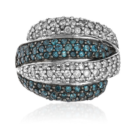 Anello in oro con Diamante Blu SI2