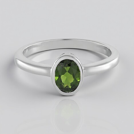 Anello in argento con Diopside Russo