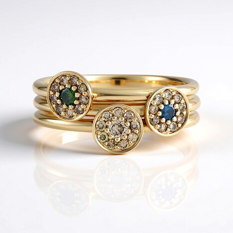 Bague en or et Diamant chocolat I2 (SUHANA)