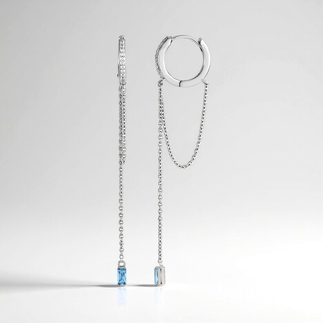 Orecchini in argento con Topazio Blu Cielo