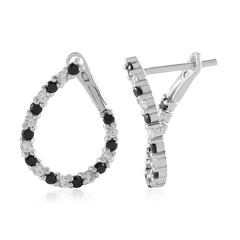 Orecchini in argento con Spinello Nero