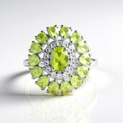 Anello in argento con Peridoto
