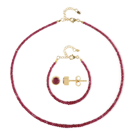 Parure en argent et Rubis