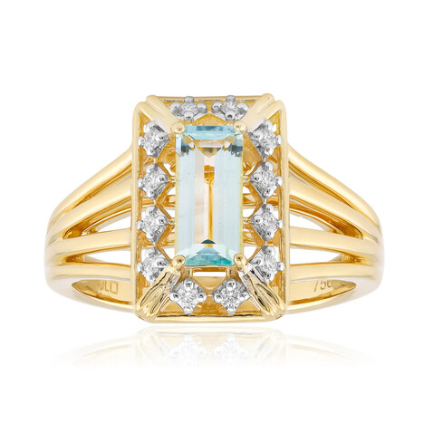 Kolumbianischer Blauer Euklas-Goldring