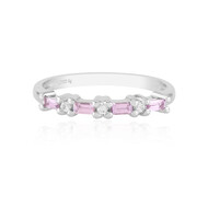 Pinkfarbener Ceylon-Saphir-Silberring