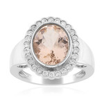 Zilveren ring met een Braziliaanse Morganiet