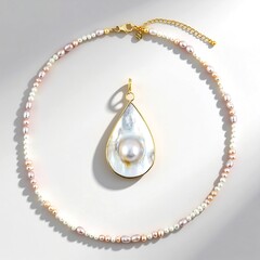 Parure in argento con Perla Mabe (Bali Barong)