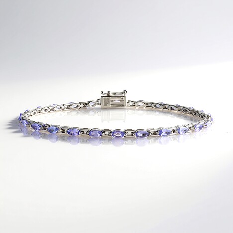 Bracciale in argento con Tanzanite