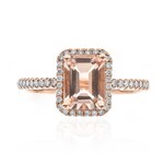 Gouden ring met een morganiet (CIRARI)