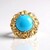 Anello in argento con Turchese Kingman (Gems en Vogue)