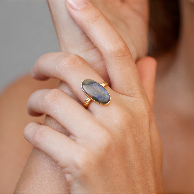 Labradorit-Silberring