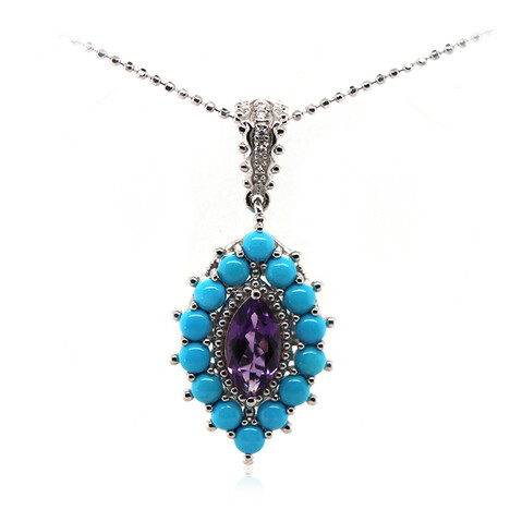 Sambia-Amethyst-Silberhalskette (Dallas Prince Designs)