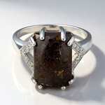 Anello in argento con Quarzo Dinosauro