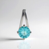 Pendentif en argent et Apatite bleue