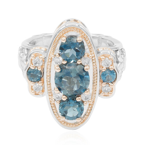 Londonblauer Topas-Silberring (Dallas Prince Designs)