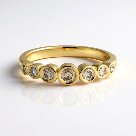 Anello in argento con Diamante Cioccolato I2