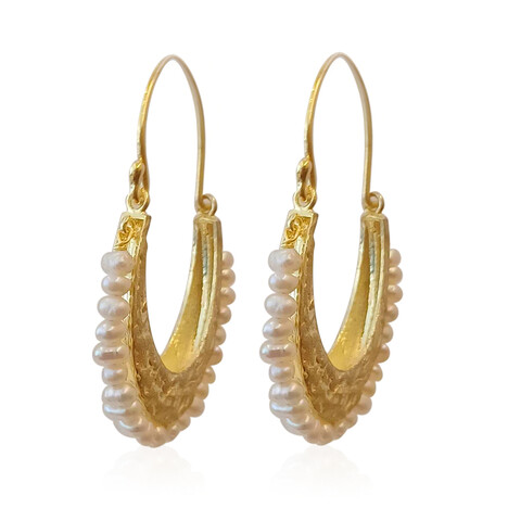 Orecchini in argento con Perla d'Acqua Dolce Bianca (Joias do Paraíso)