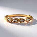Anello in oro con Diamante Rose de France SI1 di Argyle (Annette)