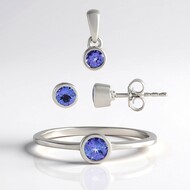Bague en argent et Tanzanite (de Melo)